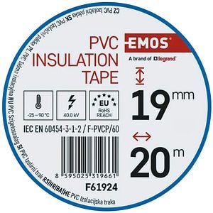 Banda izolatoare PVC EMOS, 19mm x 20m, albastru