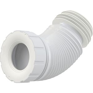 Racord flexibil WC ALCA A97SN, polipropilena, 23-53 cm, alb
