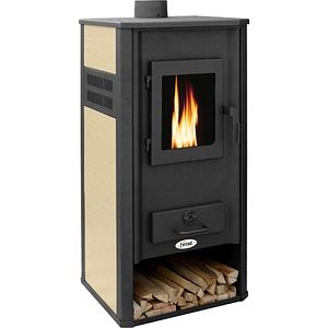 Termosemineu combustibil solid FERROLI Mirano H, 21 kW, 49 x 46 x 105 cm, antracit