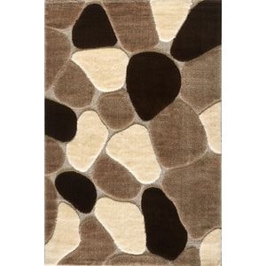 Covor living, crem, polipropilena/poliester, 160 x 230 x 3 cm • Karacahan Sara 