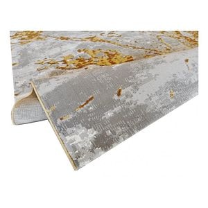 Covor living, gri/crem/galben, poliester, 80 x 150 x 1.1 cm • Karacahan Mira