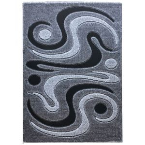 Covor living, gri, polipropilena/poliester, 80 x 150 x 3 cm • Karacahan Sara