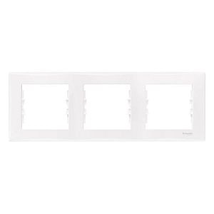 Rama tripla orizontala SEDNA alb, SCHNEIDER ELECTRIC