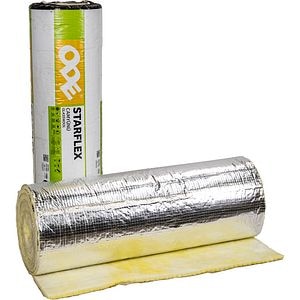 Vata minerala de sticla ODE, folie aluminiu, 0.042 W/mK, 750 x 120 x 10 cm, 9 mp