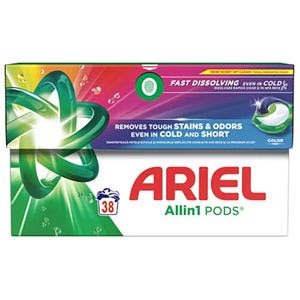 Detergent capsule ARIEL All in One PODS Color, 38 spalari