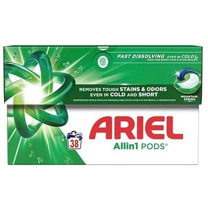 Detergent capsule ARIEL All in One PODS Mountain Spring, 38 spalari