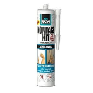 Adeziv pentru constructii, transparent, 310 g • Bison Montage Kit