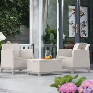 Set mobilier gradina KETER Scandi Forma, polipropilena, 3 piese, bej