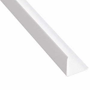 Coltar PVC Alb, 25 x 25 mm, 260 cm