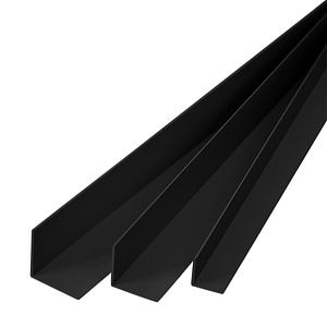 Coltar PVC Negru, 25 x 25 mm, 260 cm
