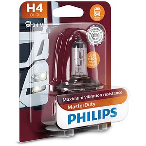 Bec auto Halogen PHILIPS Master Duty, H4, 3200K, 60/55W, 12V, 1buc
