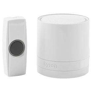 Set wireless de sonerie si buton BYRON 1,5V IP44 alb