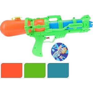 Jucarie pistol cu apa, diverse culori, plastic, 37 x 7.7 x 16 cm