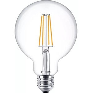 Bec LED decorativ, Filament Philips, 7W, E27, 2700K, transparent