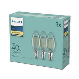Bec LED CLASSIC 40W B35 E14CL3CT4 • Philips