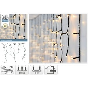 Perdea de lumini LED AX8401240, 360 leduri, 12m, iluminare alb cald