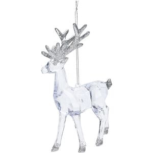 Decoratiune brad Ren, 10 cm, argintiu