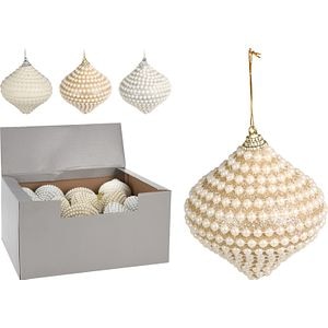 Glob Craciun cu margele, 8 cm, multicolor