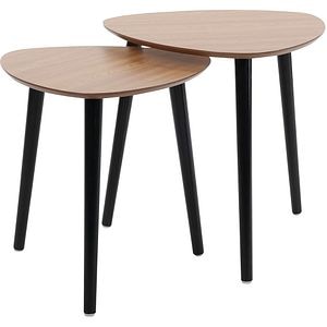 Set 2 masute cafea KR8000120, lemn, maro