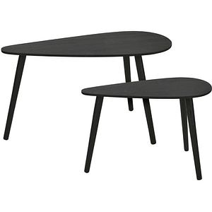 Set 2 masute cafea KR8200320, lemn, negru