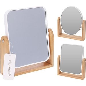 Set oglinzi cosmetice Eleganza, 18 x 21 cm, 2 bucati, bambus