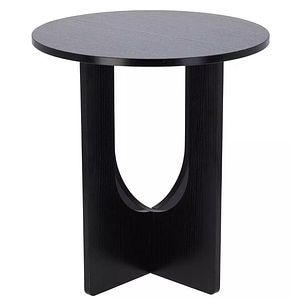 Masa de cafea, rotunda, neagra, lemn, 38 x 42 cm