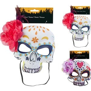 Masca schelet Halloween pentru adulti, 16 x 17 x 3.5 cm