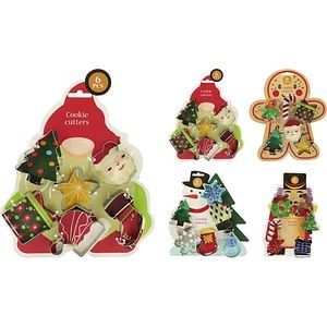 Set 6 forme pentru fursecuri cu modele de Craciun