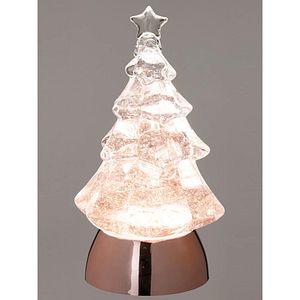 Decoratiune de Craciun in forma de brad cu LED, 11 x 11 x 21.5 cm