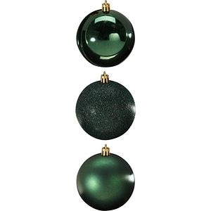 Set 12 globuri Craciun, 6 cm, verde