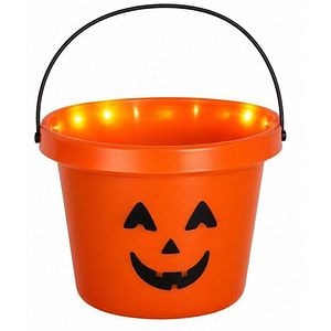 Galeata Halloween cu LED, 22.5 x 17 cm