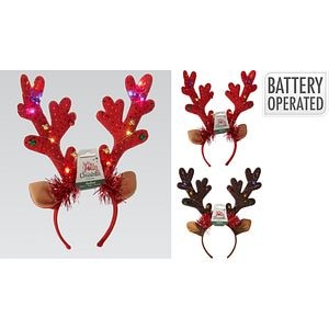 Bentita cu coarne de ren si LED-uri, 31 x 33 x 2 cm