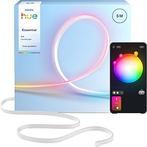 Banda LED RGB PHILIPS Hue Essential, 19W, IP20, plastic, transparent, 5 m