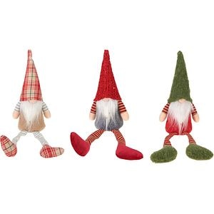 Figurina Gnom asezat, 8 x 8 x 22 cm, multicolor