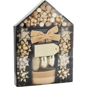 Set accesorii pentru impachetat cadouri, auriu