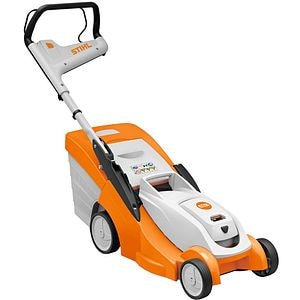 Masina de tuns iarba pe acumulator STIHL RMA 239.1 C, Electrica, latime taiere 37 cm, cos 40L, fara acumulator, portocaliu-alb