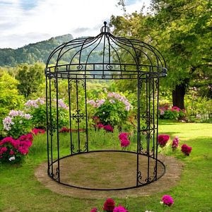 Pavilion gradina HOME DECOR Arcada Orsay, otel, 250 x 313 cm, negru