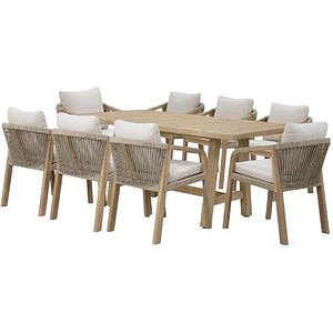 Set mobilier gradina HOME DECOR, 9 piese, bej