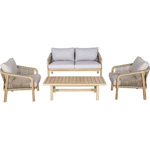 Set mobilier gradina HOME DECOR, 4 piese, gri deschis