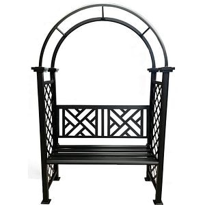 Banca gradina HOME DECOR, 130  x 48 x 208 cm, negru