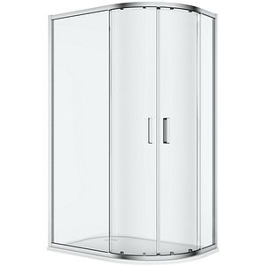 Cabina dus standard GOODHOME Ledava, montaj stanga, 120 x 80 x 195 cm, sticla securizata 8mm, profil crom