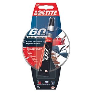 Adeziv unviersal, transparent, 60 secunde, 20 g •  Loctite