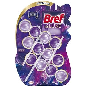 Odorizant toaleta BREF Deluxe, Midnight Bouquet, 3 x 50 g