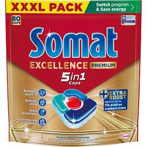 Detergent pentru masina de spalat vase SOMAT 5 in 1, 80 capsule