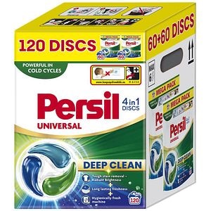 Detergent capsule PERSIL 4in1 Discs Universal, 2 x 60 spalari