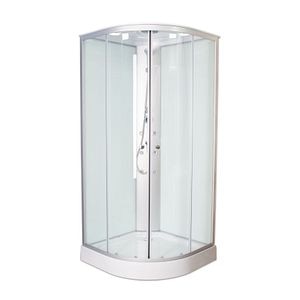 Cabina de dus hidromasaj, alb, 88 x 88 x 215 cm • Sanotechnik 
