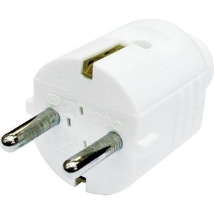 Stecher cu iesire prin spate IP20 220V alb, PCE