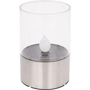 Decoratiune solara GLOBO tip lumanare, 1800K, IP44, plastic, transparent