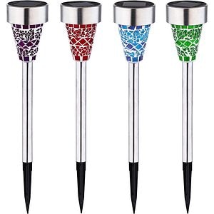 Lampa solara GLOBO, 38.7cm, 6500K, IP44, otel, multicolor