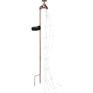 Lampa solara GLOBO tip robinet, 80cm, 4500K, IP44, metal, auriu